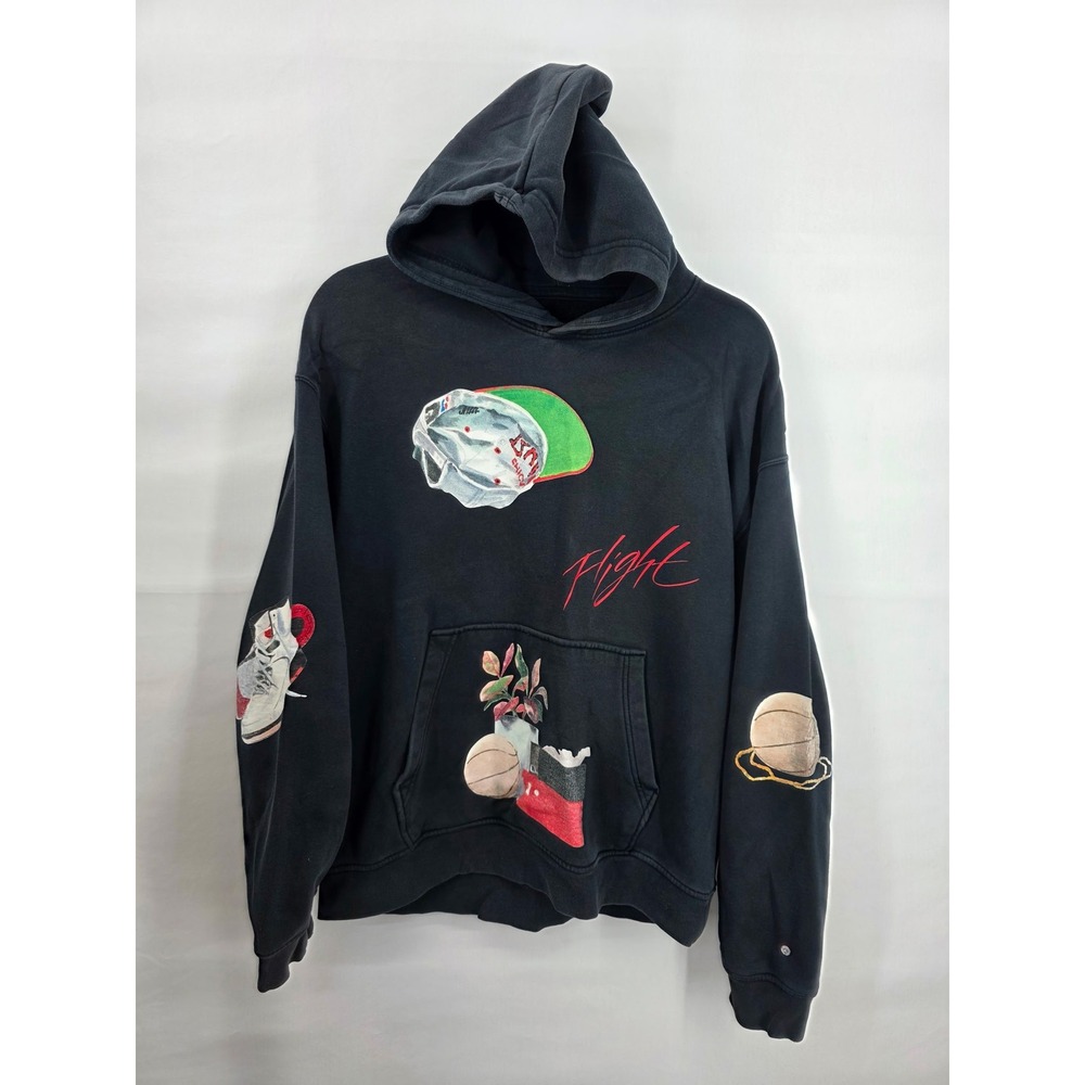 Jordan Artist Series Jacob Rochester Flight World Tour Hoodie Black Mens Medium